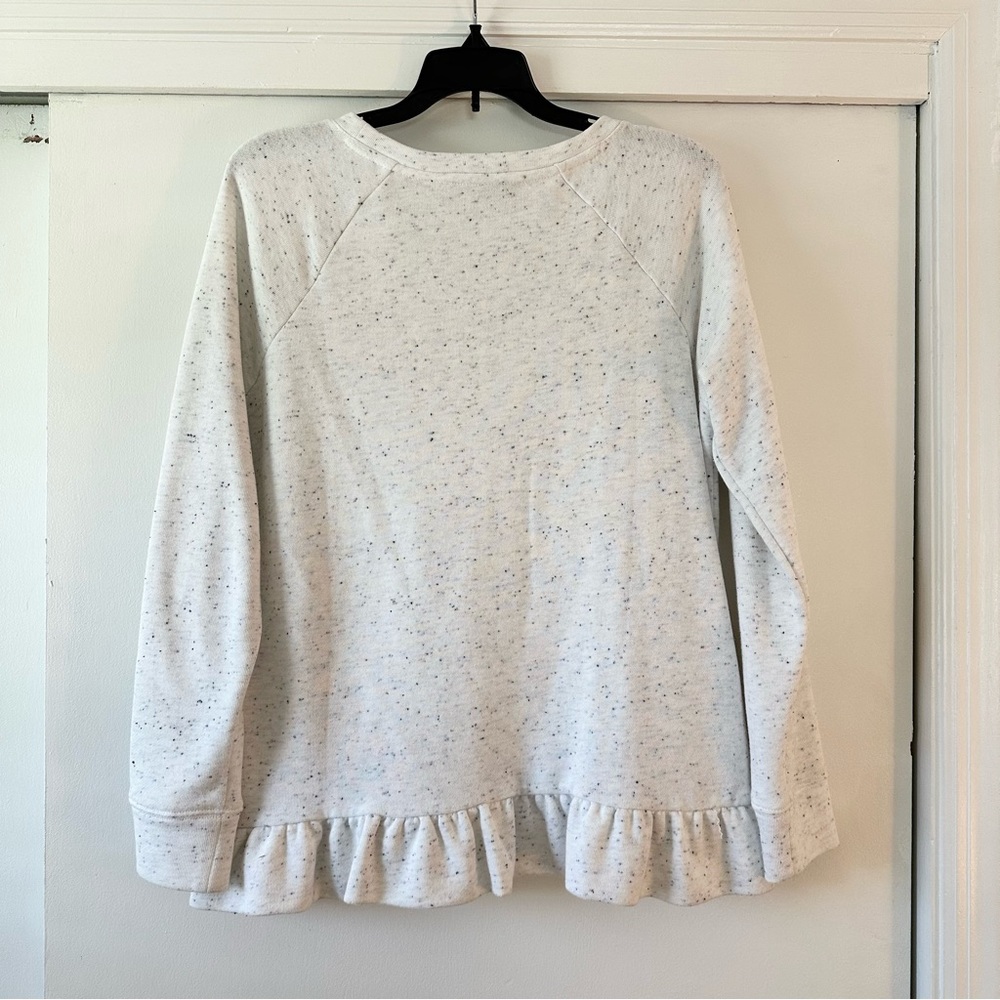 LOFT Heathered Ruffle Sweater - Picture 5 of 5